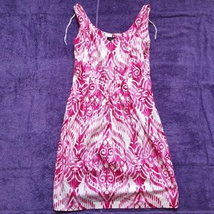 NWOT Sleeveless Knee Length Ikat Print Pink Dress